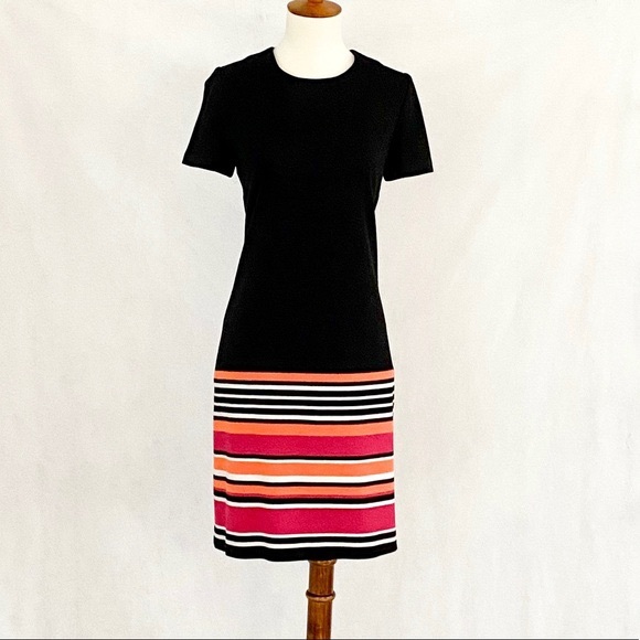 Calvin Klein Dresses & Skirts - Calvin Klein Short Sleeve Striped Hem Shift Dress